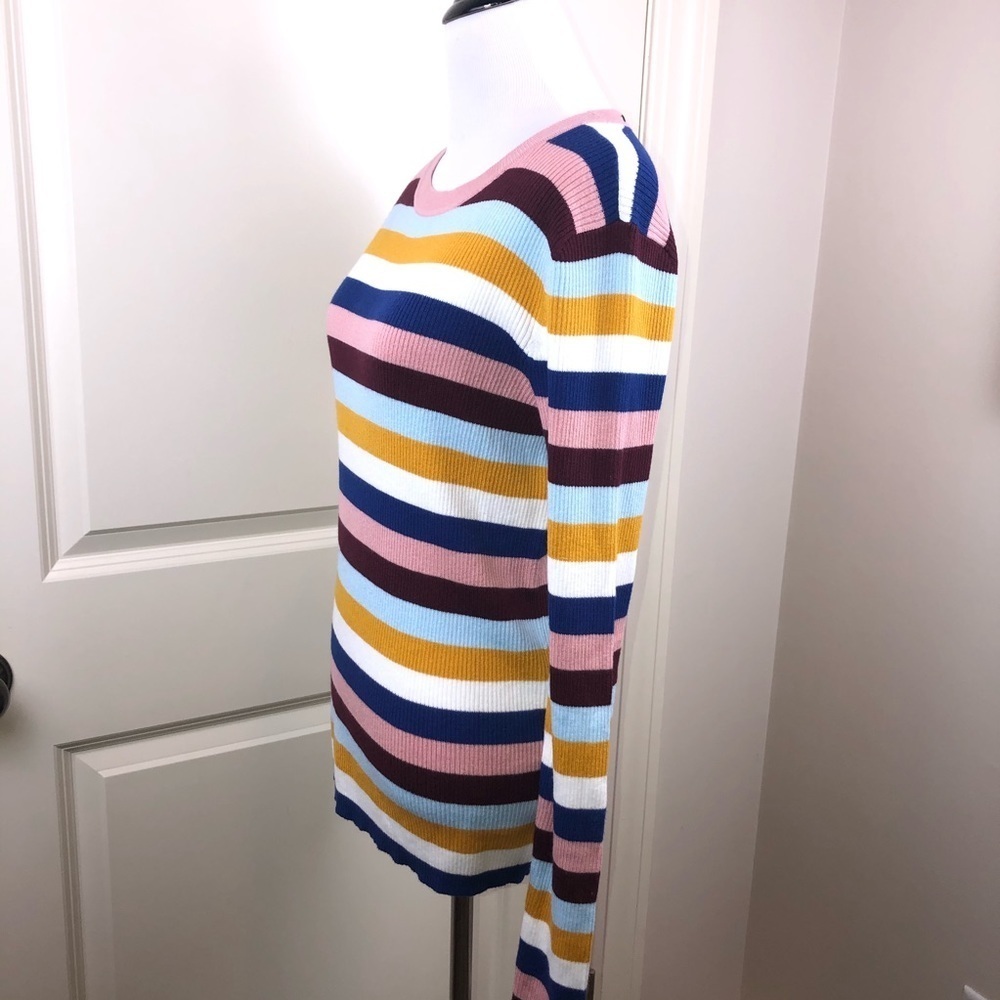 Halogen Striped Ribbed Knit Sweater L - Picture 11 of 16